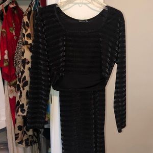 Plus shimmer glitter stripe crop and trouser coord